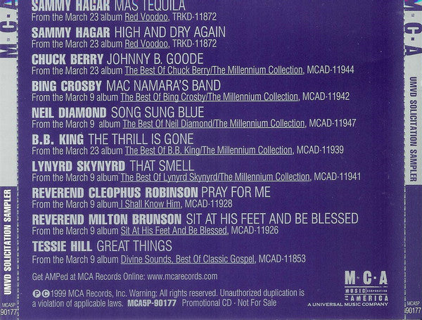 Various : UMVD Solicitation Sampler (CD, Comp, Promo)