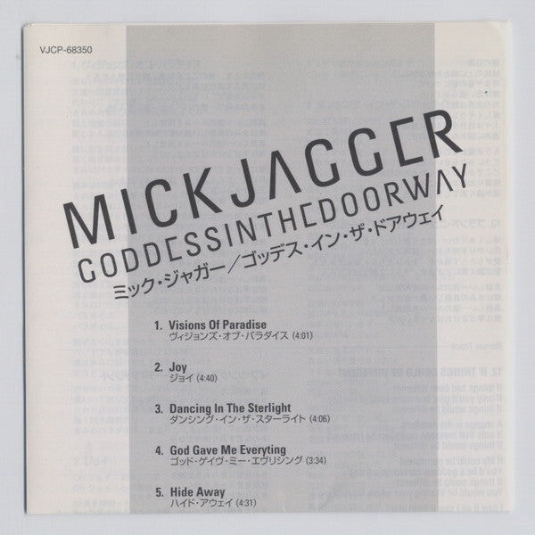 Mick Jagger : Goddessinthedoorway (CD, Album, Promo)