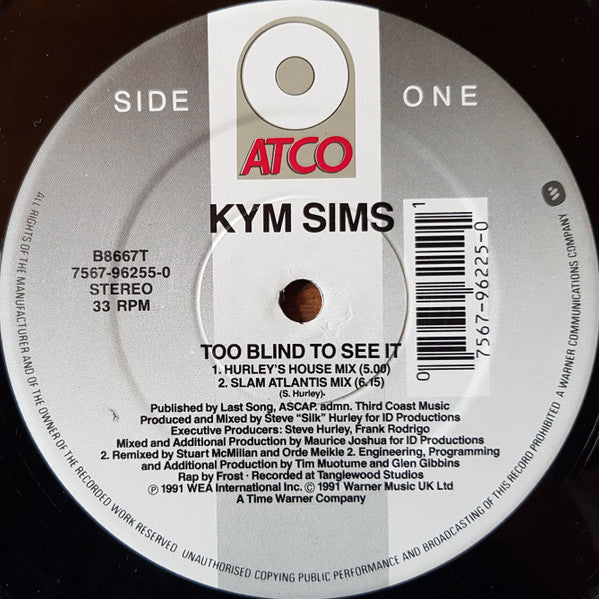 Kym Sims : Too Blind To See It (12", Single)