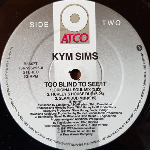 Kym Sims : Too Blind To See It (12", Single)