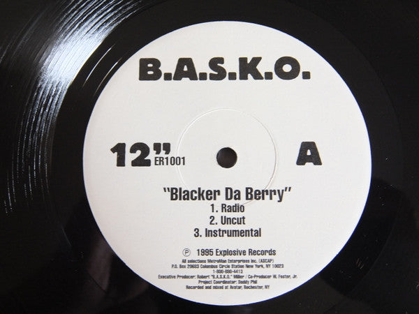 B.A.S.K.O. : Blacker Da Berry / Riding Hi (12")