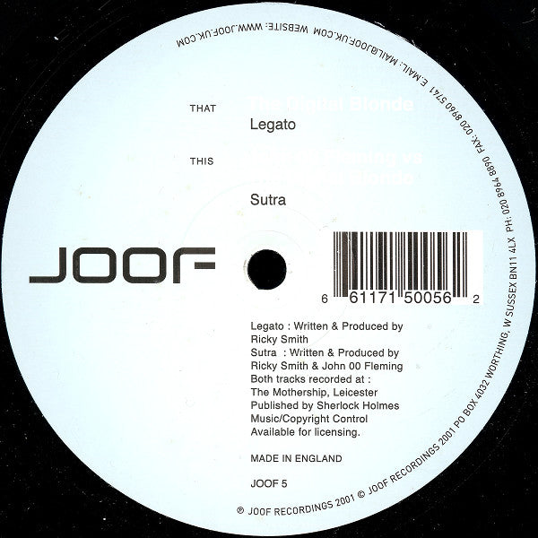 The Digital Blonde : Legato / Sutra (12")