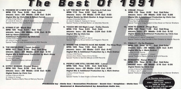 Various : The Best Of 1991 (CD, Comp, Promo)