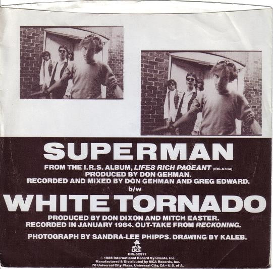 R.E.M. : Superman (7", Single, Pin)