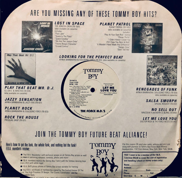 The Force M.D.'s* : Let Me Love You (12", Promo)