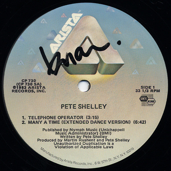 Pete Shelley : Telephone Operator (12")