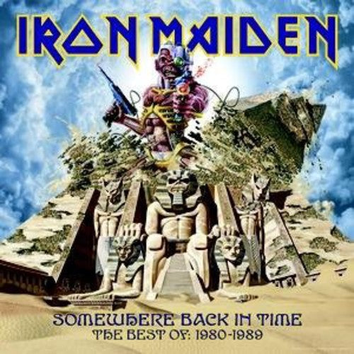 the album cover for Iron Maiden - Somewhere Back In Time: The Best Of 1980-1989