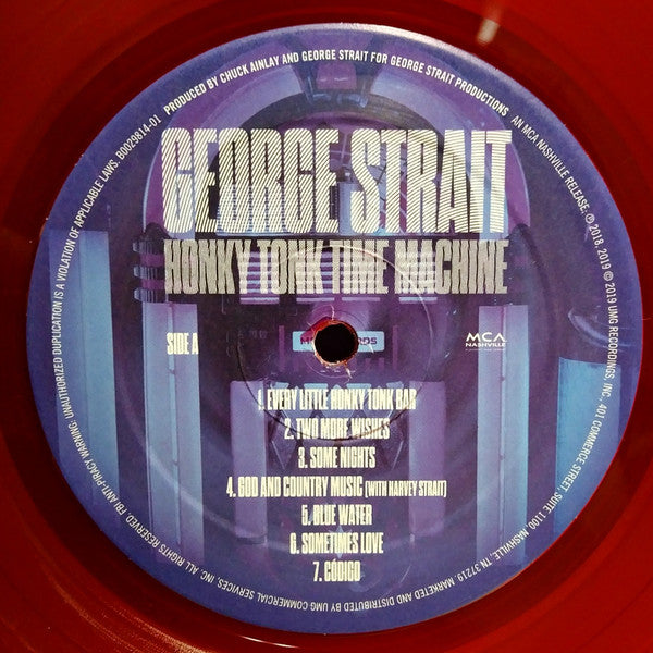 George Strait : Honky Tonk Time Machine (LP, Album, Red)
