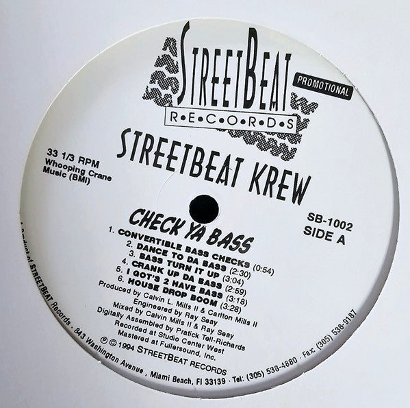 Street Beat Krew : Check Ya Bass (LP, Album)