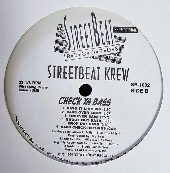 Street Beat Krew : Check Ya Bass (LP, Album)