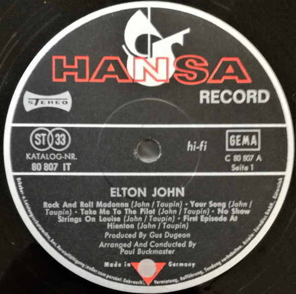 Elton John : Elton John (LP, Album)