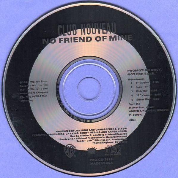 Club Nouveau : No Friend Of Mine (CD, Maxi, Promo)