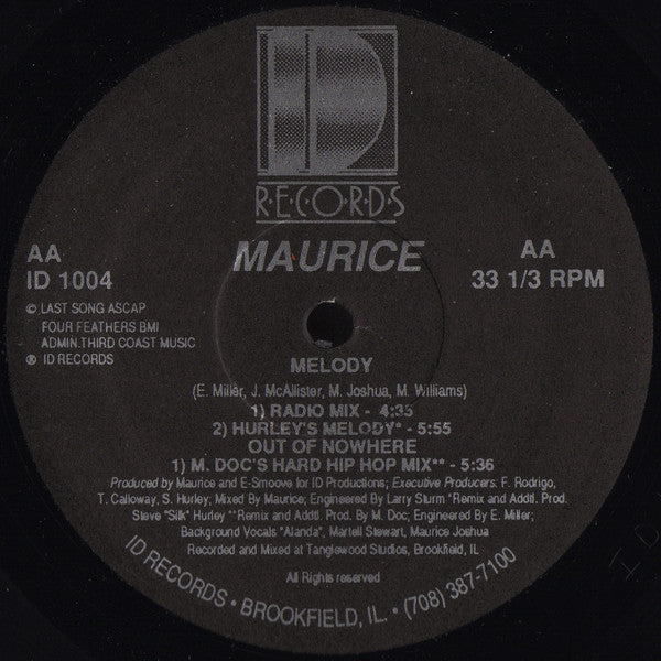 Maurice* : Out Of Nowhere / Melody (12")