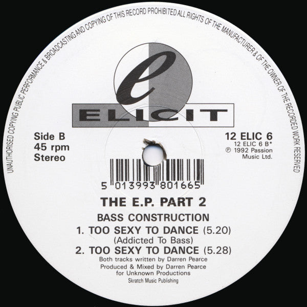 Bass Construction : The E.P. Part 2 (12", EP)