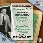 the album cover for Rachmaninoff/Rimsky-Korsakov - Symphony No. 2 / Capriccio Espagnol (Hybr) [Remastered]