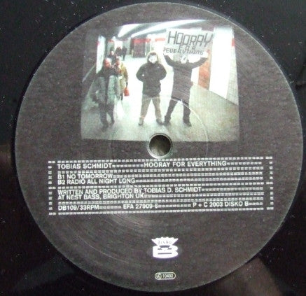 Tobias Schmidt : Hooray For Everything (2x12")
