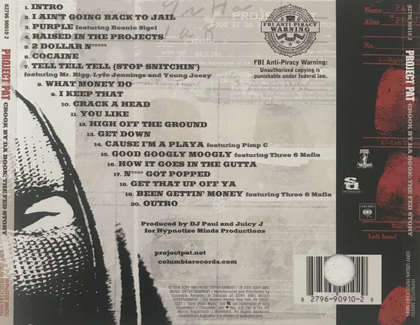 Project Pat : Crook By Da Book: The Fed Story (CD, Album)