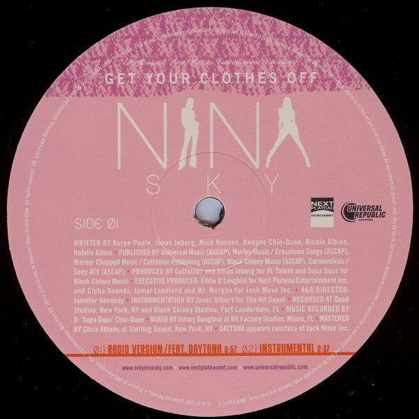 Nina Sky : Get Your Clothes Off (12")