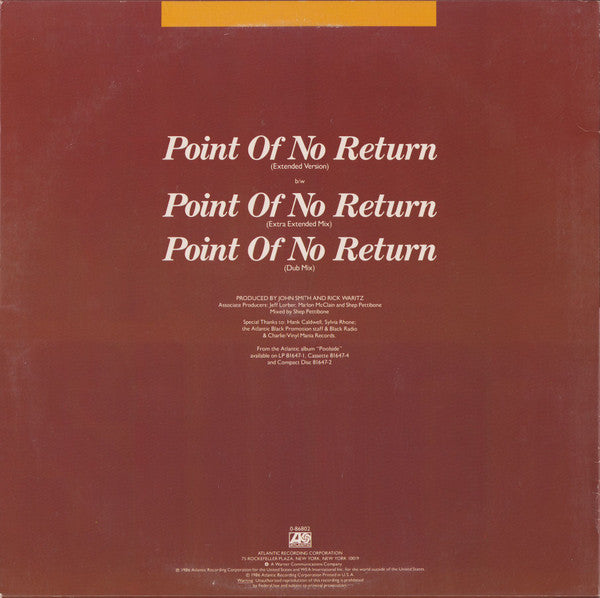 Nu Shooz : Point Of No Return (Extended Version) (12", All)