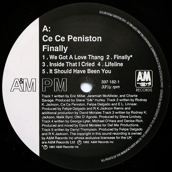Ce Ce Peniston : Finally (LP, Album + 12", Promo + Ltd, Num)