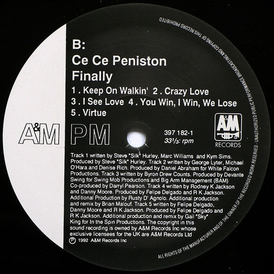 Ce Ce Peniston : Finally (LP, Album + 12", Promo + Ltd, Num)