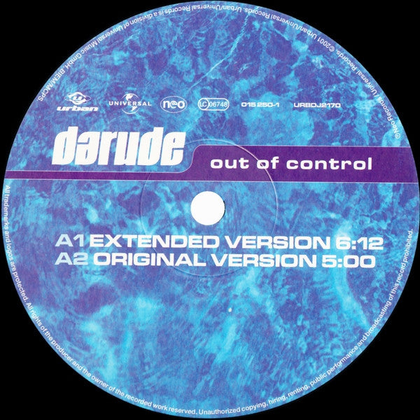 Darude : Out Of Control (12")