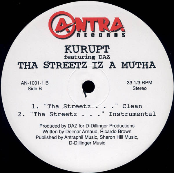 Kurupt : Tha Streetz Iz A Mutha (12", Single)