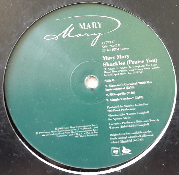 Mary Mary : Shackles (Praise You) (12")