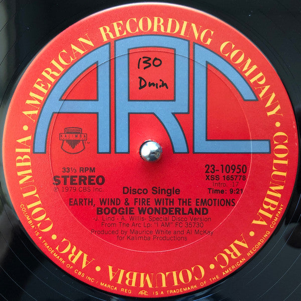 Earth, Wind & Fire With The Emotions : Boogie Wonderland (12", Single, Ter)