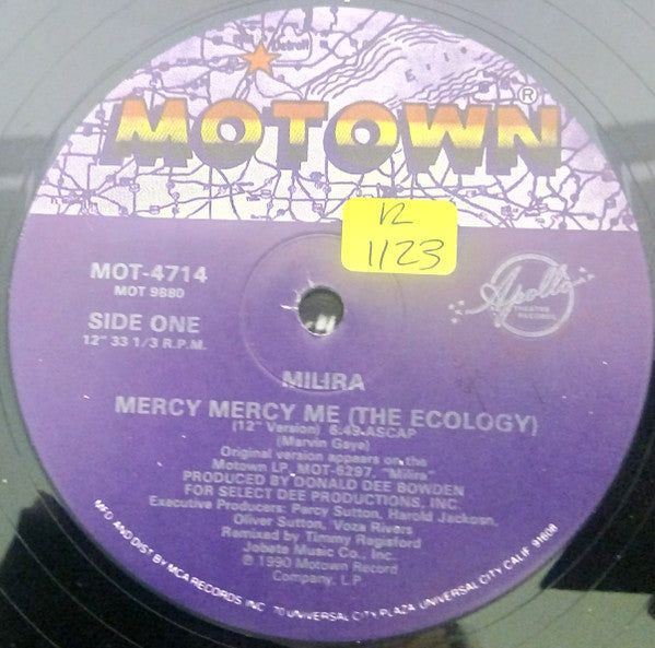 Milira : Mercy Mercy Me (The Ecology) (12", Maxi)