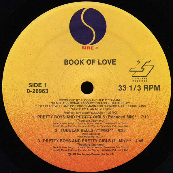 Book Of Love : Pretty Boys And Pretty Girls / Tubular Bells (12", Maxi)