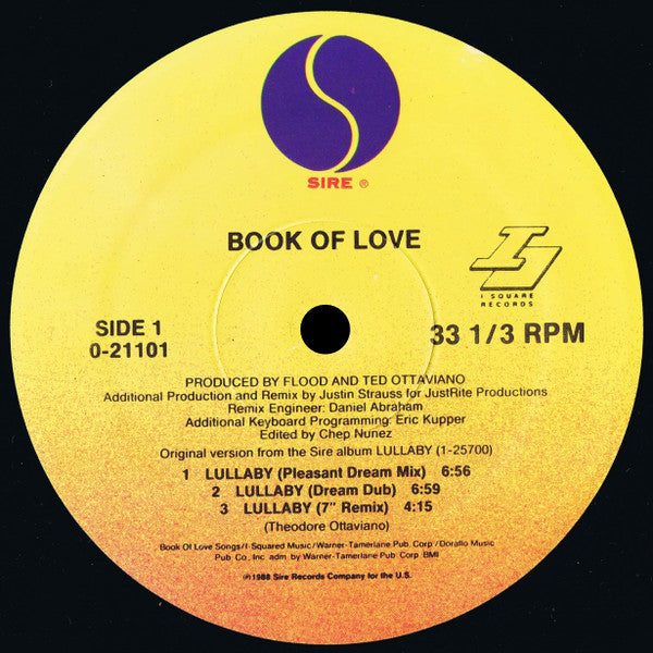 Book Of Love : Lullaby (12", Maxi)