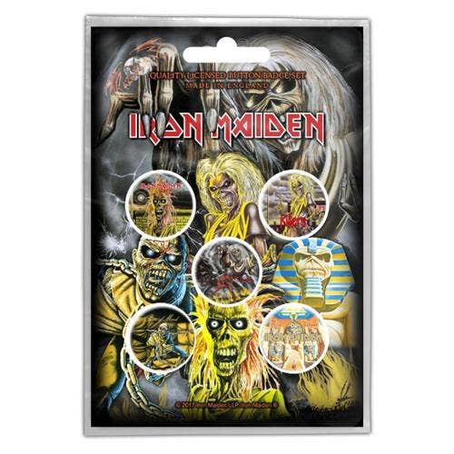 Iron Maiden Early Albums Button Set (Pack of 5)