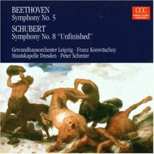 the album cover for L.V. Beethoven - Symphony No 5 & Symphony No 8 Unfinished