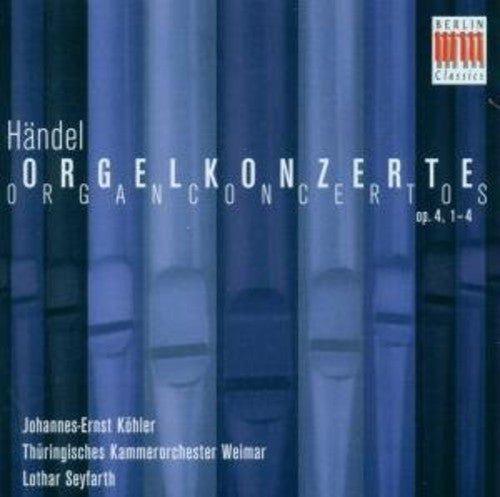 the album cover for G.F. Handel - Organ Concerto Op. 4 1-4