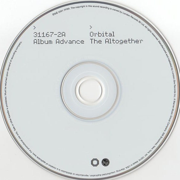 Orbital : The Altogether (CD, Advance, Album, Promo)