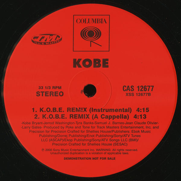 Kobe* : K.O.B.E. Remix (12", Single, Promo)
