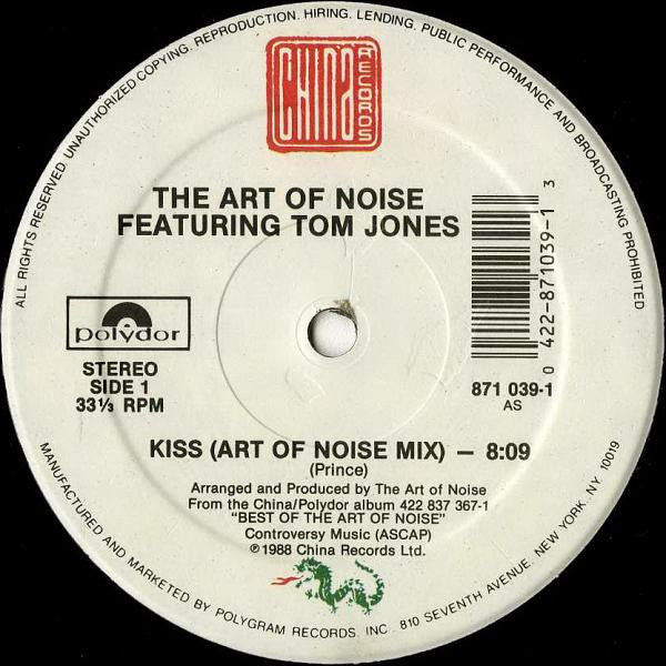 The Art Of Noise Featuring Tom Jones : Kiss (12", Single)