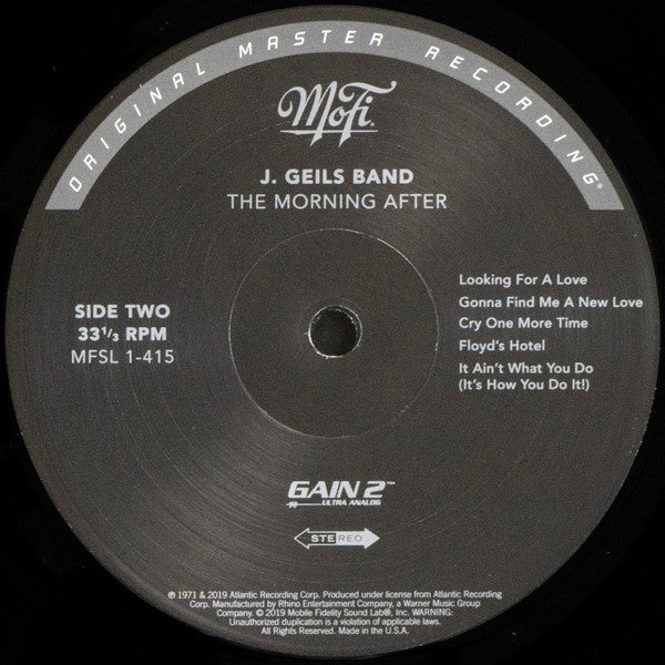 J. Geils Band* : The Morning After (LP, Album, Ltd, Num, RE)