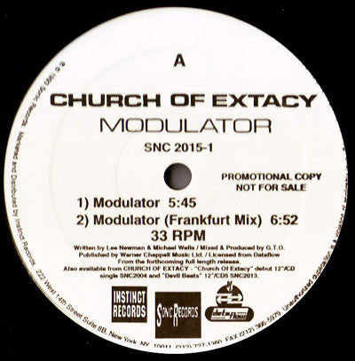 Church Of Extacy : Modulator (12", Promo)