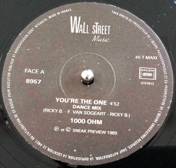 1000 Ohm : You're The One (12", Maxi)