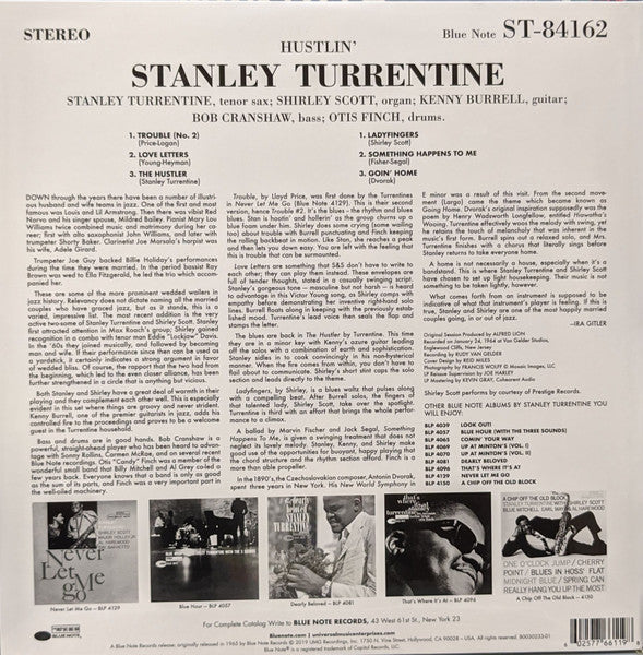 Stanley Turrentine : Hustlin' (LP, Album, RE, 180)