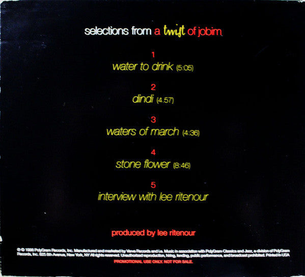 Lee Ritenour, Oleta Adams, El DeBarge, Dave Grusin, Herbie Hancock, Al Jarreau, Yellowjackets : Selections from A Twist of Jobim (CD, Comp, Promo)