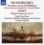 the album cover for Peng Peng - Picturs at An Exhibition / Piano Concerto No. 1