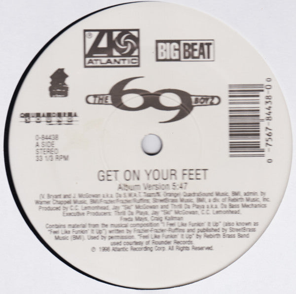 The 69 Boyz* Featuring Lana (11) : Get On Your Feet (Remixes) (12")