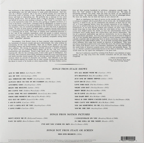 Ella Fitzgerald : Sings The Cole Porter Song Book (2xLP, Album, Mono, RE)