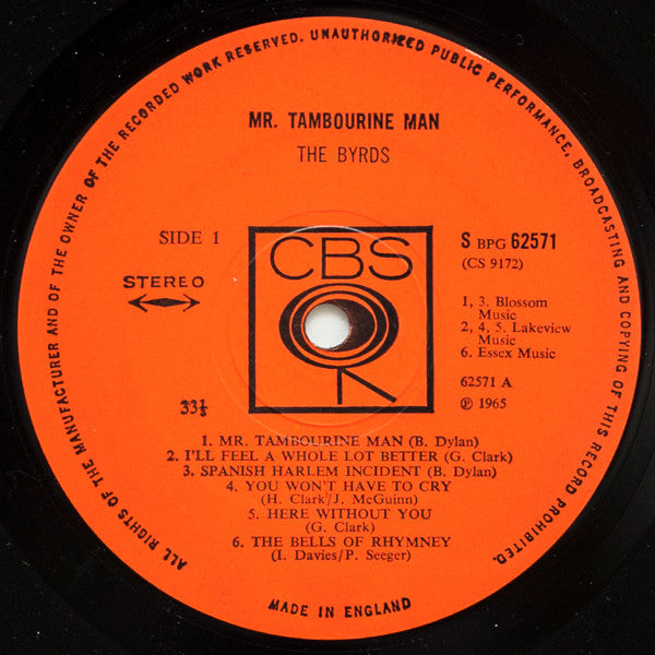 The Byrds : Mr. Tambourine Man (LP, Album)