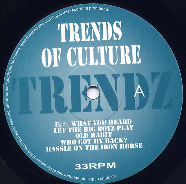 Trends Of Culture : Trendz... (LP, Album, Unofficial)