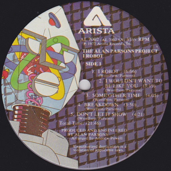 The Alan Parsons Project : I Robot (LP, Album, Club, CRC)