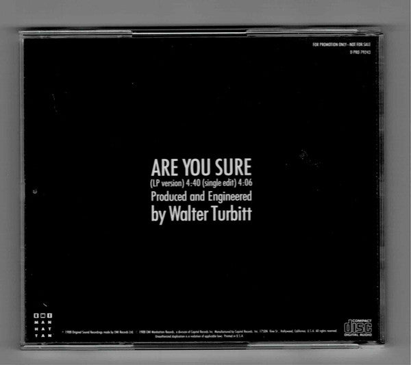 So (2) : Are You Sure (CD, Single, Promo)